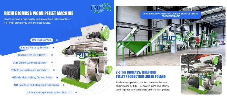 How can the efficiency of a biomass pellet mill be improved?