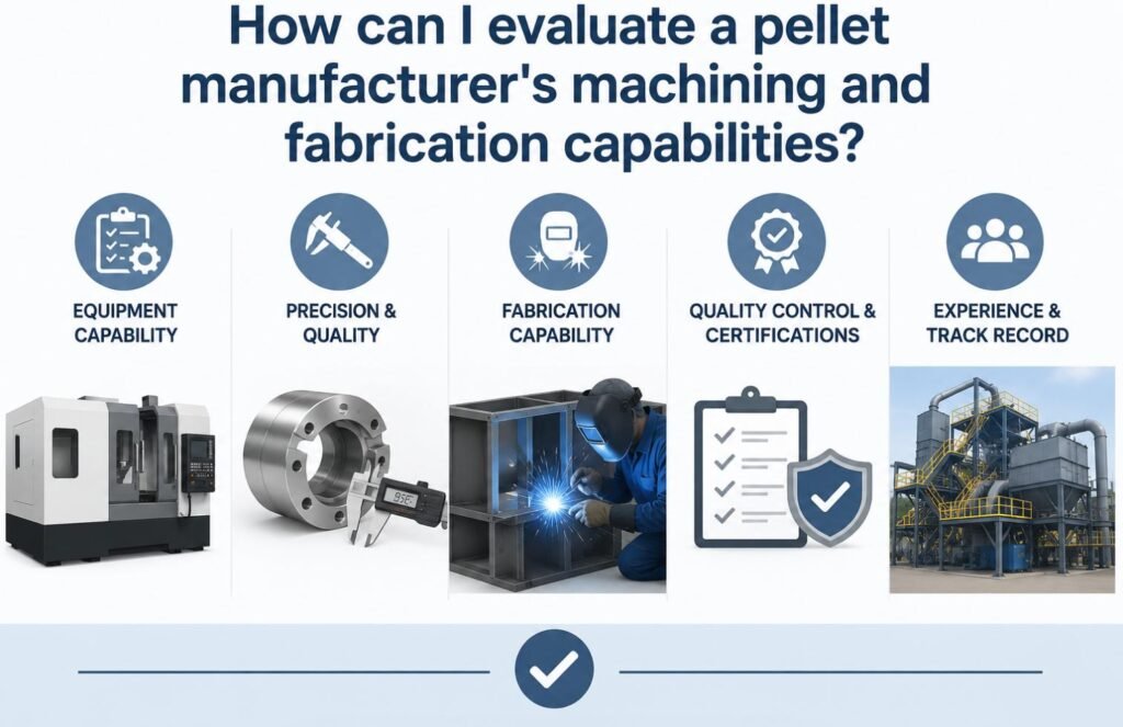 Pellet manufacturer machining and fabrication capability evaluation