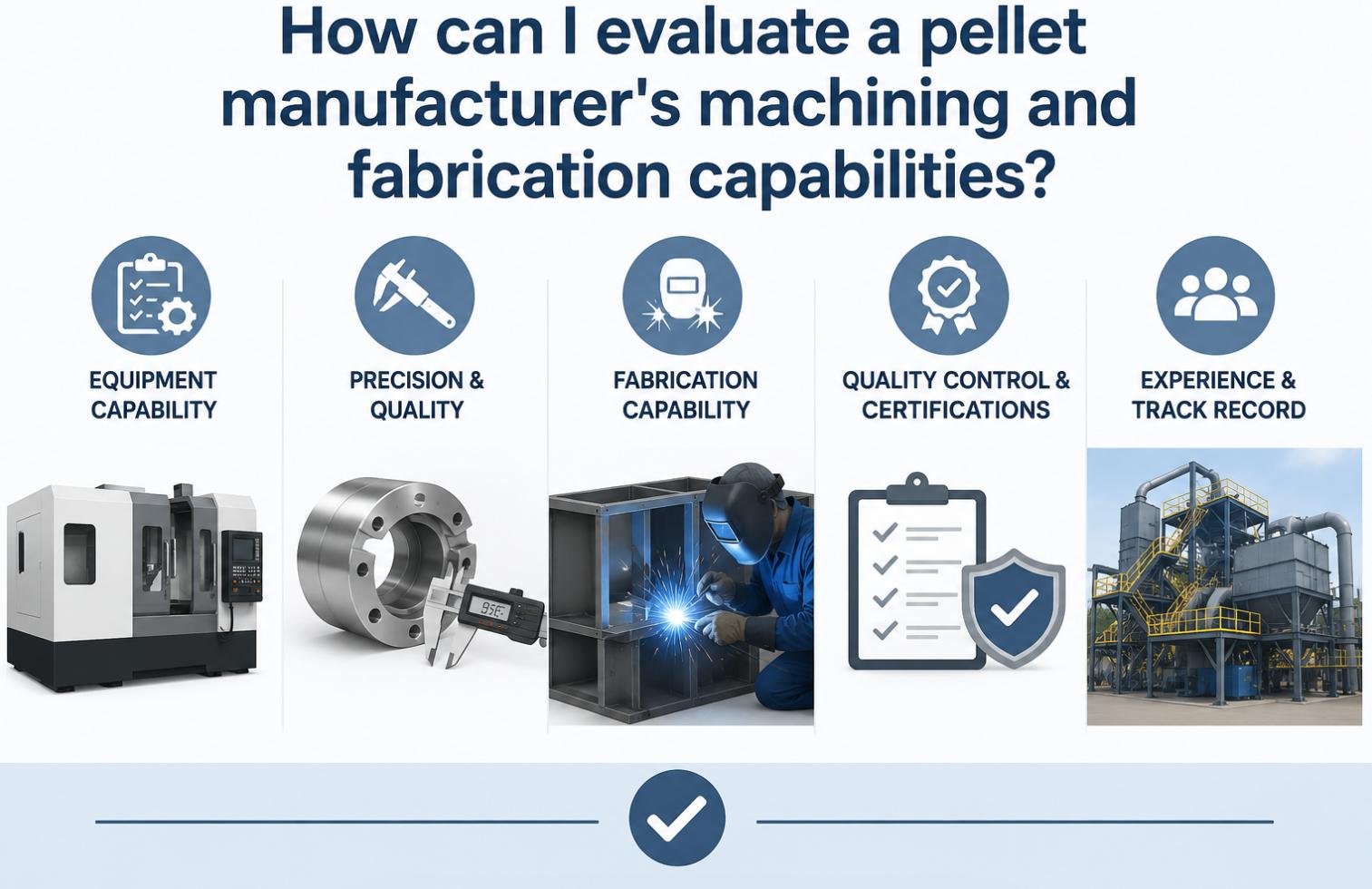 Pellet manufacturer machining and fabrication capability evaluation